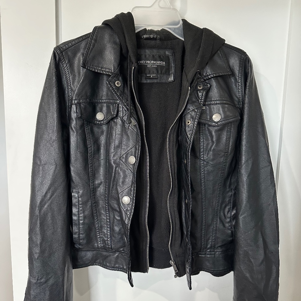 Obey leather jacket